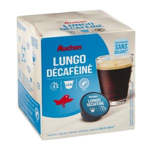 Capsule cafea decafeinizata Auchan Lungo, compatibile Dolce Gusto, 16 capsule