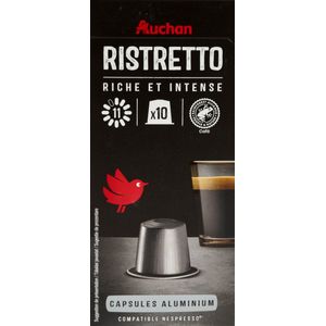 Capsule cafea Auchan Ristretto, compatibile Nespresso, 10 capsule