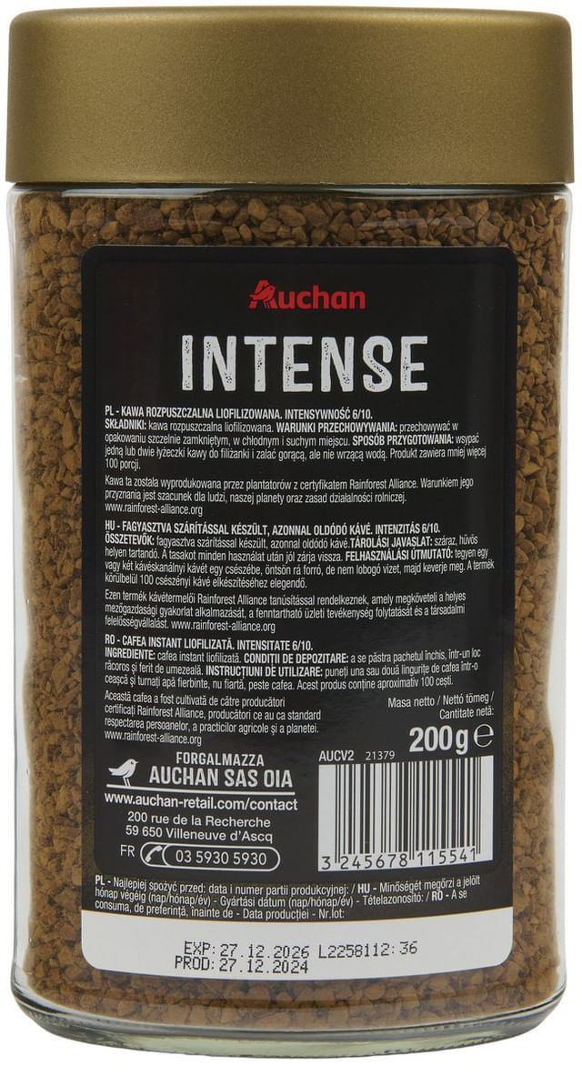 cafea-auchan-solubila-liofilizata-200-g