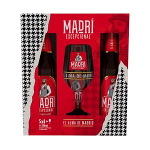 Bere blonda Madri Excepcional, 5 x 0.33 l + pahar