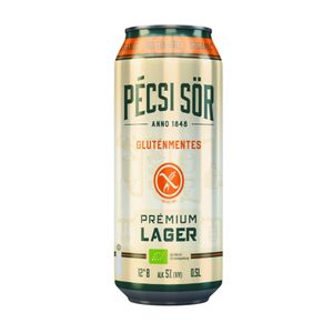 Bere aramie fara gluten Pecsi Sor Premium Lager Bio, 0.5 l