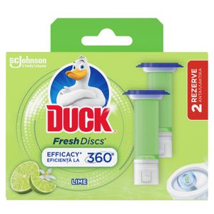 Rezerve odorizant pentru toaleta Duck Fresh Discs Lime, 72 ml