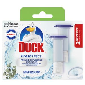 Odorizant pentru toaleta Duck Fresh Discs Active Eucalyptus, 2 x 36 ml