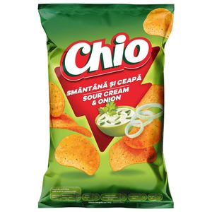 Chipsuri cu smantana si ceapa Chio, 125 g