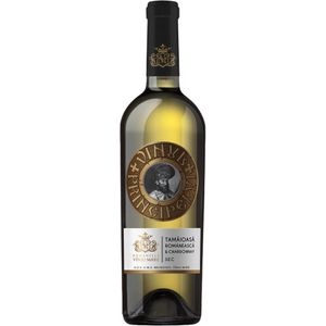 Vin alb sec Domeniile Vinju Mare Vinul Principelui, Tamaioasa Romaneasca si Chardonnay, 0.75 l