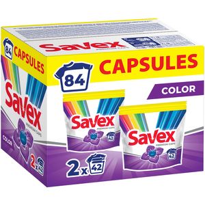 Detergent capsule pentru rufe Savex Premium Caps Color, 84 spalari
