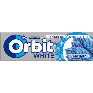 Guma de mestecat cu aroma de menta Orbit, fara zahar, 10 bucati, 14 g