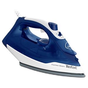 Fier de calcat Tefal FV2838E0, 2400W, jet de abur 180 g/min, 270 ml, functie anti-calcar, alb/albastru