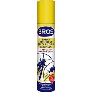 Spray impotriva tantarilor si viespilor pentru copii Bros, 90 ml