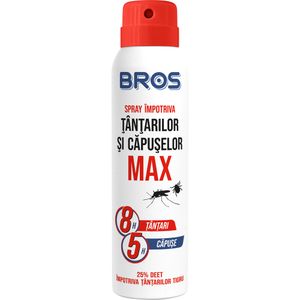 Spray impotriva tantarilor si capuselor Bros Max, 90 ml