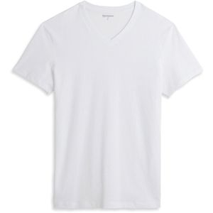 Tricou pentru barbati InExtenso, decolteu in V, bumbac, alb, marimea 3XL