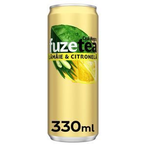 Bautura necarbogazoasa cu ceai negru, lamaie si citronela Fuzetea, doza, 0.33 l