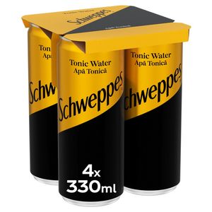 Apa tonica Schweppes Tonic Water, doza, 4 x 0.33 l