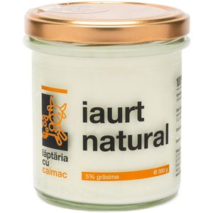 Iaurt natural Laptaria cu caimac, 5% grasime, 300 g
