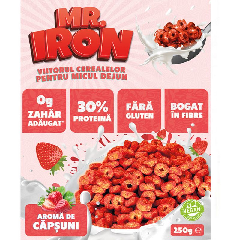 cereale-proteice-cu-aroma-de-capsuni-mister-iron-250-g