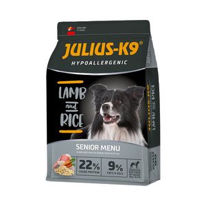 Hrana uscata pentru caini Julius-K9 Hypoallergenic Senior, miel si orez, 3 kg