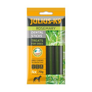 Batoane dentare pentru caini Julius-K9 Dental Sticks, rozmarin, 70 g