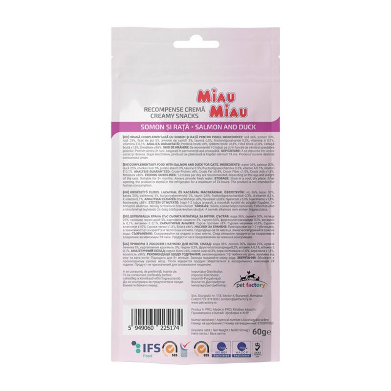 recompense-cremoase-pentru-pisici-miau-miau-creamy-snacks-somon-si-rata-60-g