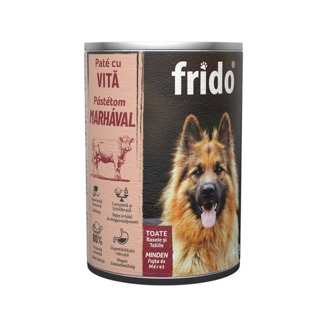pate-cu-vita-pentru-caini-adulti-frido-400-g