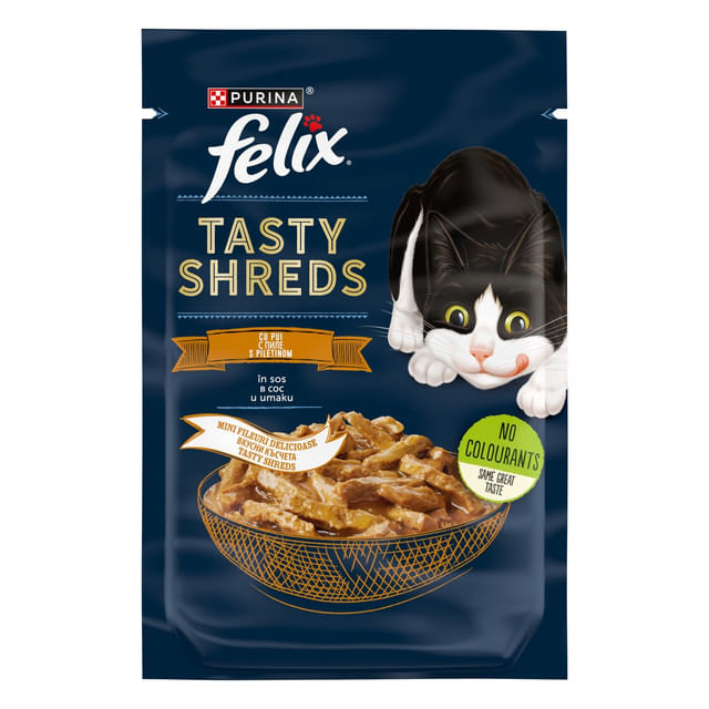 hrana-umeda-pentru-pisici-purina-felix-tasty-shreds-pui-in-sos-80-g