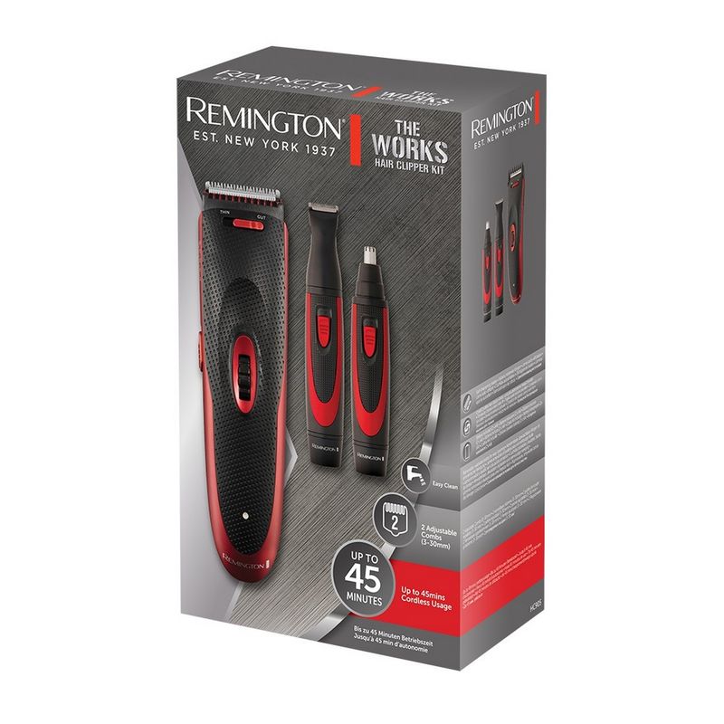 set-de-tuns-barba-si-parul-remington-the-works--rosu