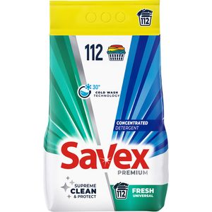 Detergent pudra automat Savex Premium Fresh Universal, 112 spalari, 9 kg