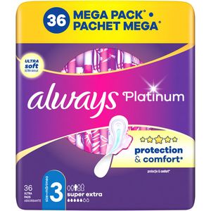 Absorbante Always Platinum Mega Pack, marimea 3, 36 bucati
