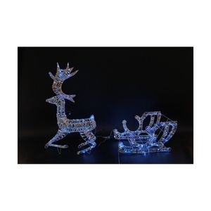 Figurina acrilica cerb 3D Actuel, 280 LED-uri, 80 cm