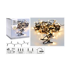 Instalatie exterior 720 LED-uri, 54 m, alb rece