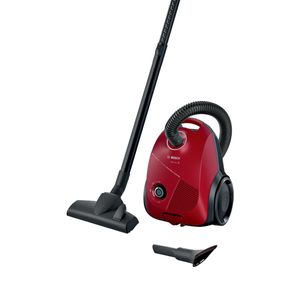 Aspirator cu sac Bosch BGBS2RD1 Seria 2, 3.5 l, 600W, 80 dB, rosu-negru