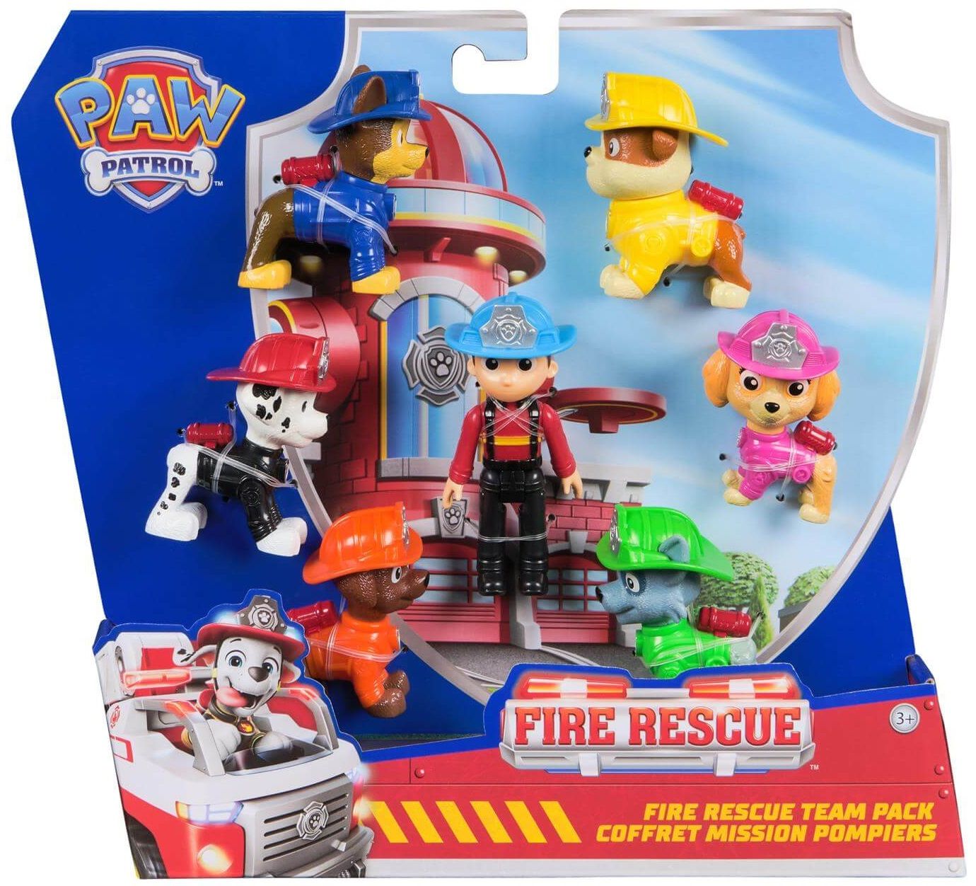 Set figurine Spin Master Paw Patrol Fire Rescue - Echipa de