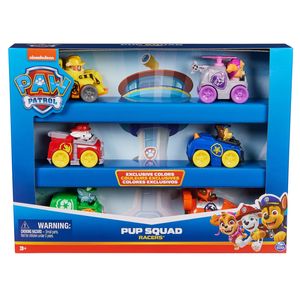 Patrula Catelusilor Pup Squad Racers, set de joaca cu 6 vehicule