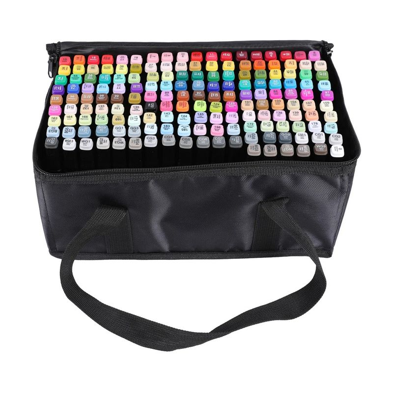 set-168-markere-cu-varf-dublu-auchan-multicolor