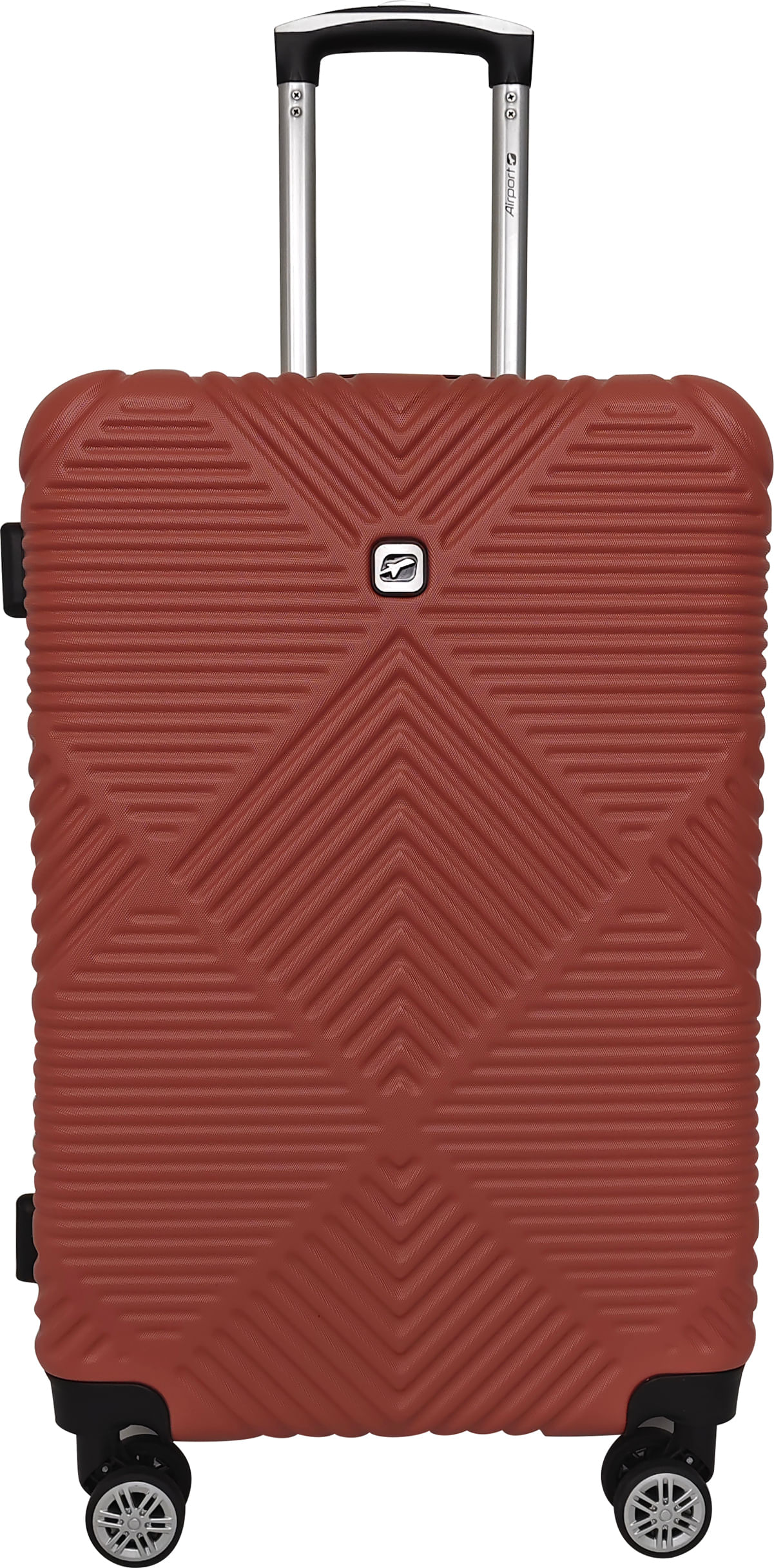 Troler Airport Ethnic, din ABS, M, 41 x 65 x 26 cm, maro