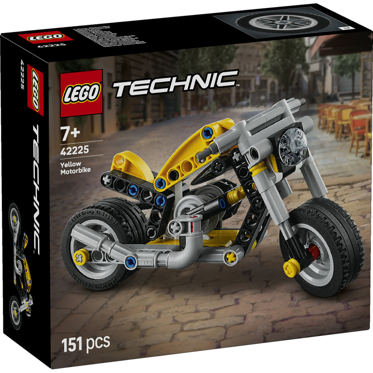 LEGO Technic - Motocicleta galbena 42225, 151 piese