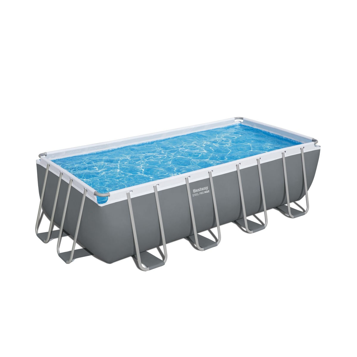 Piscina dreptunghiulara cu cadru metalic BestWay, 488 x 244 x 122 cm, pompa filtrare si accesorii