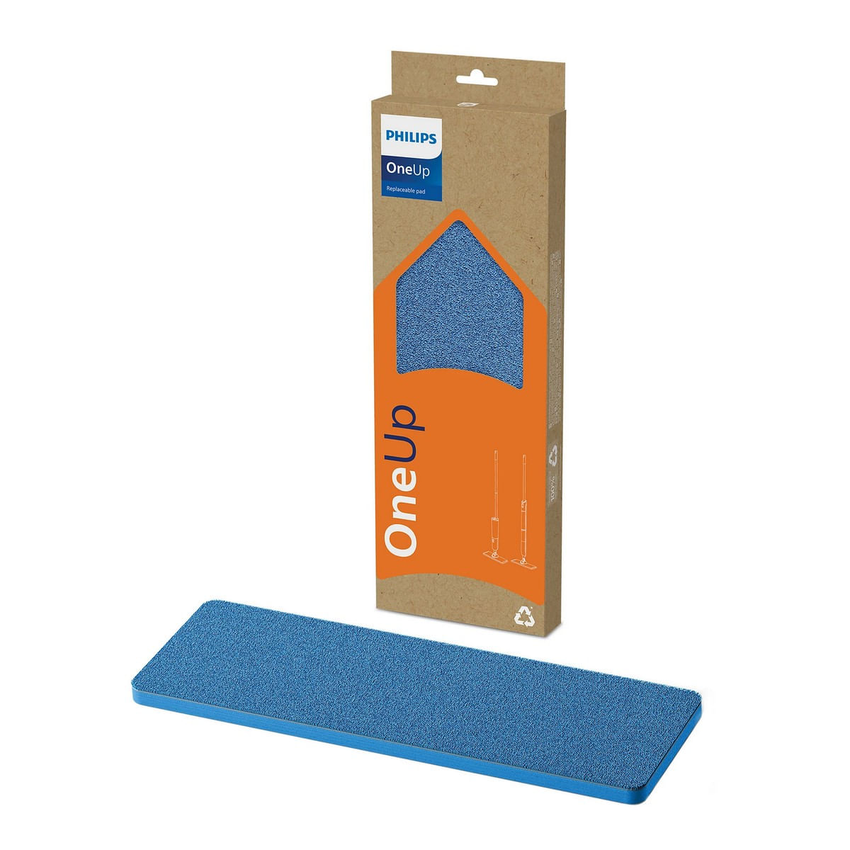Laveta pentru mop electric OneUp XV1882/10, compatibila cu Philips OneUp XV3101/01, albastru