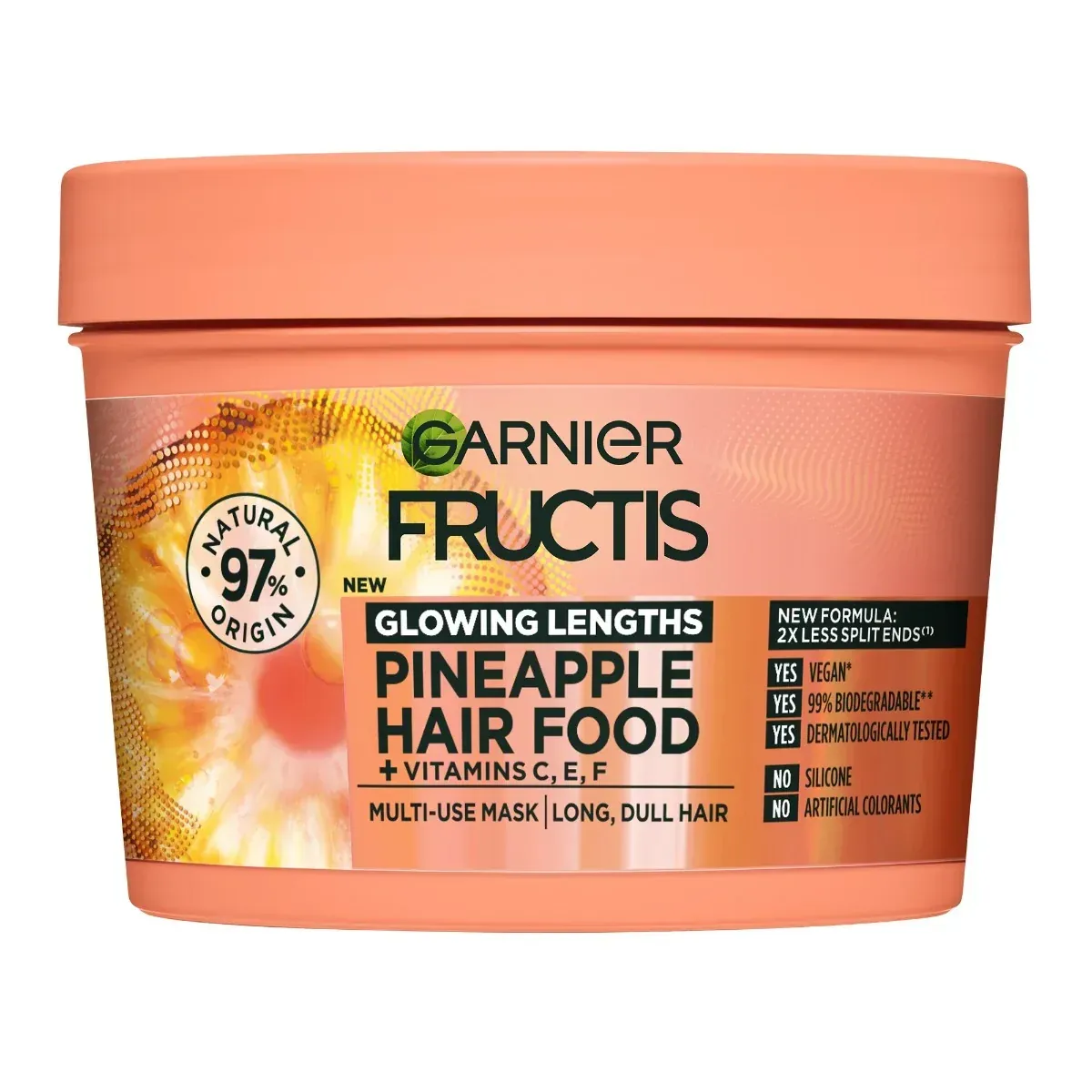 Masca nutritiva pentru par Garnier Fructis Pineapple Hair Food, 400 ml