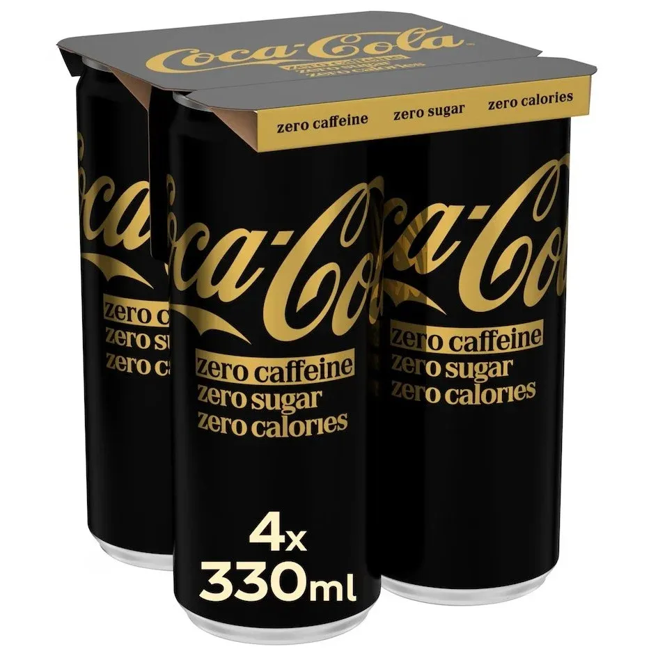 Bautura carbogazoasa fara zahar si fara cofeina Coca-Cola Zero, 4 x 0.33 l