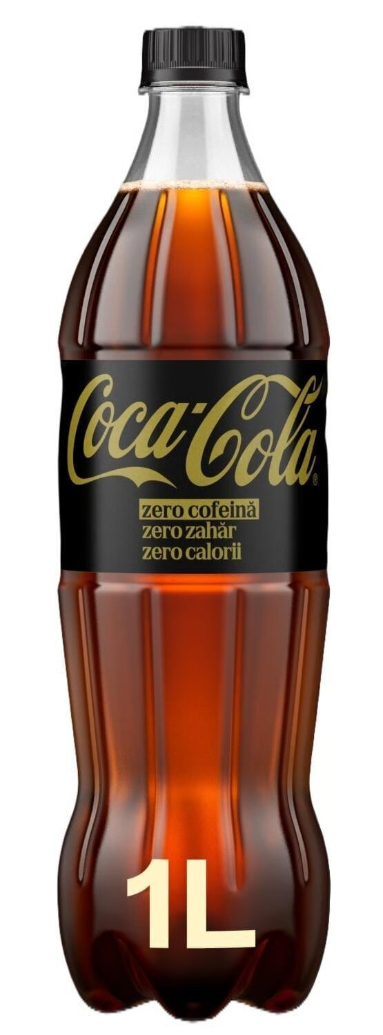 Bautura carbogazoasa fara zahar si fara cofeina Coca-Cola Zero, 1 l