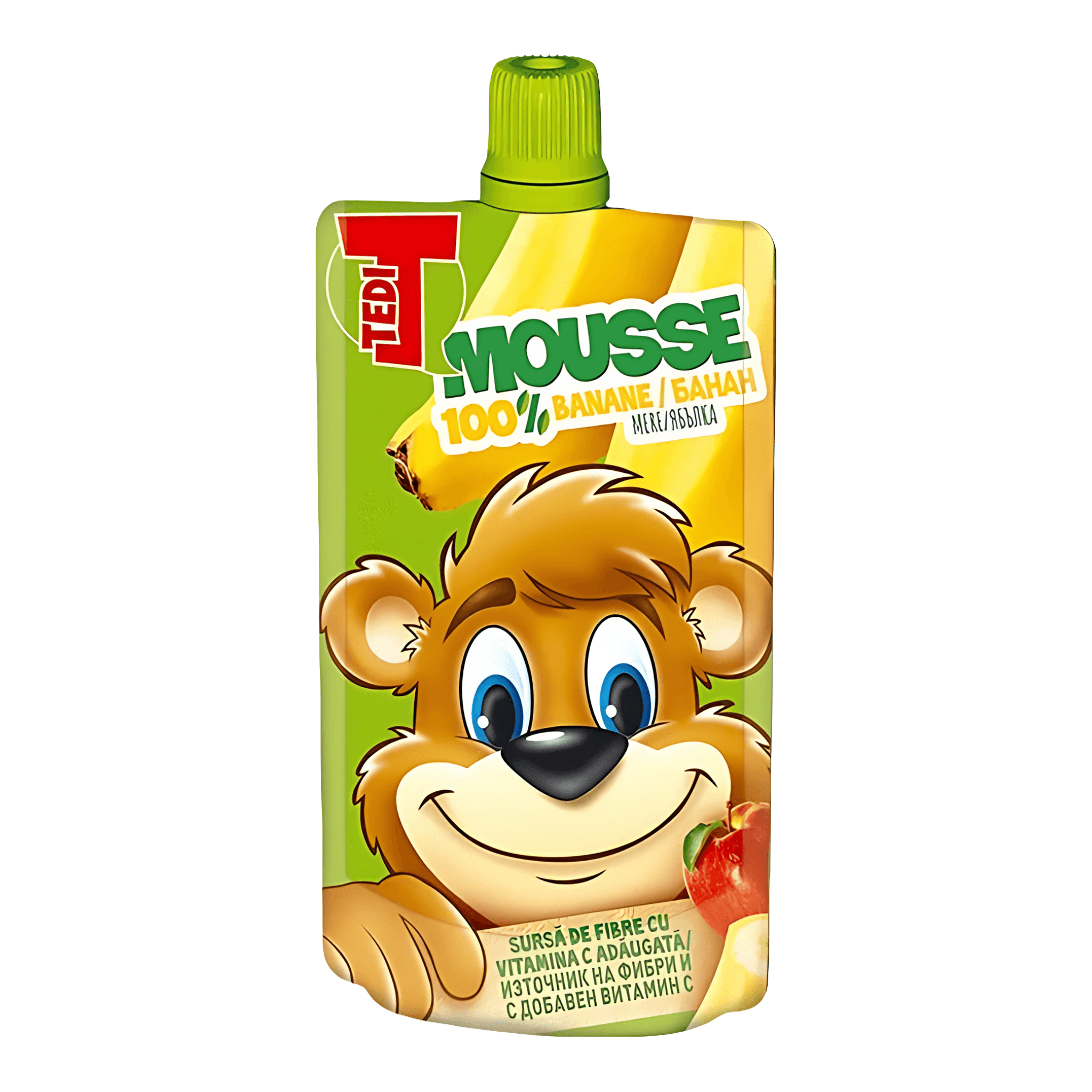 Mousse de fructe Tedi cu aroma de banane, 100 g