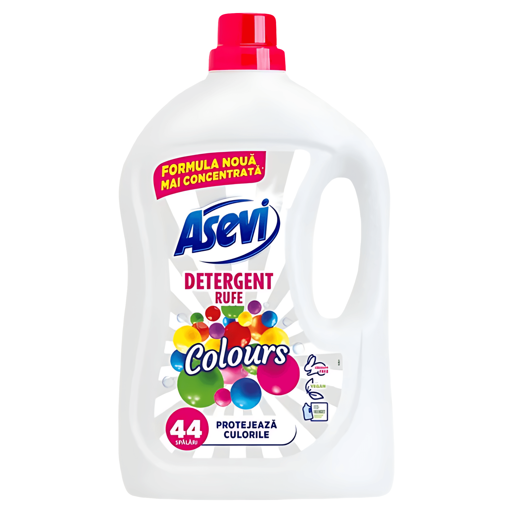 Detergent lichid pentru rufe colorate Asevi, 44 spalari, 2.4 l