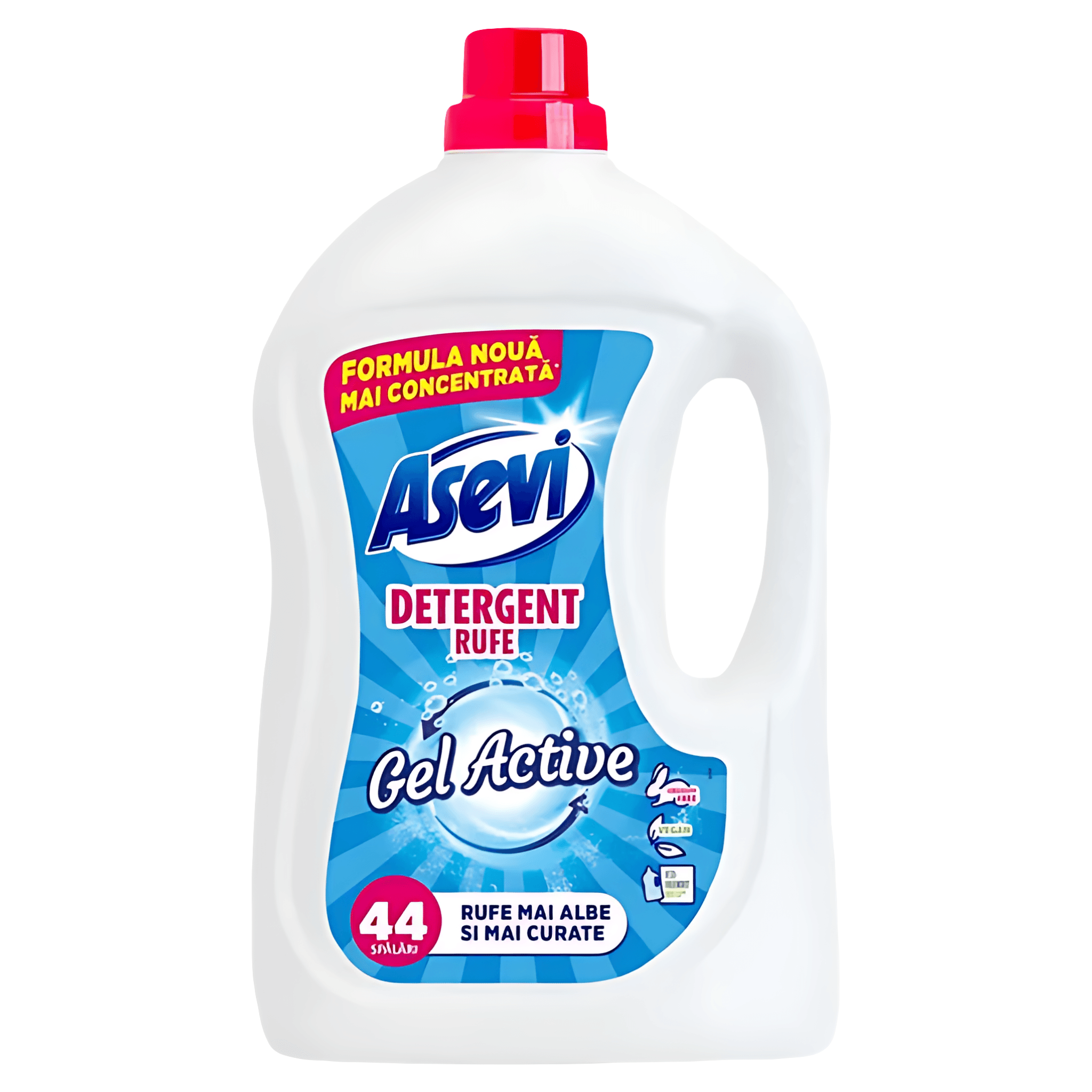 Detergent lichid pentru rufe albe Asevi, 44 spalari, 2.4 l