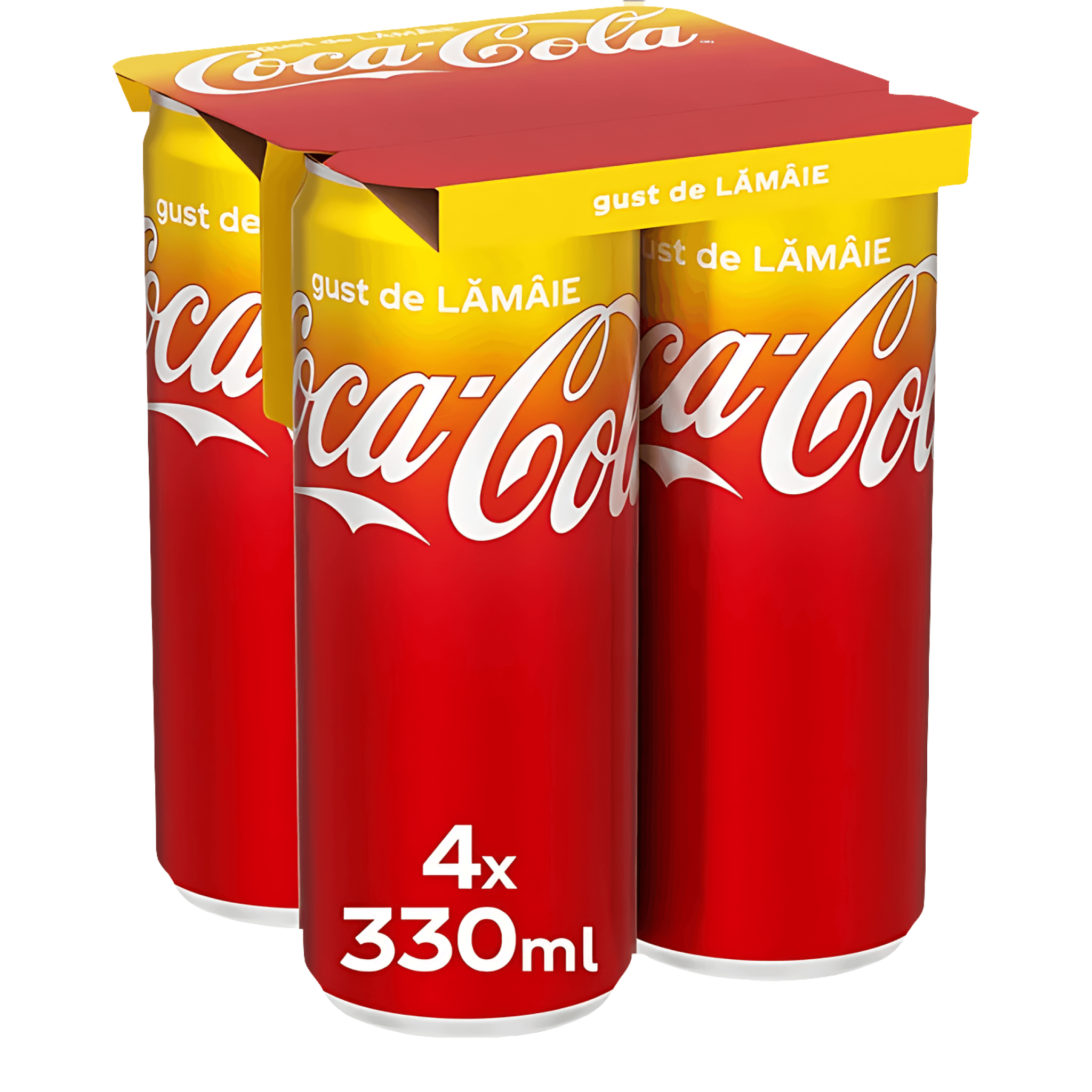Bautura carbogazoasa Coca-Cola cu gust de lamaie, 4 x 0.33 l