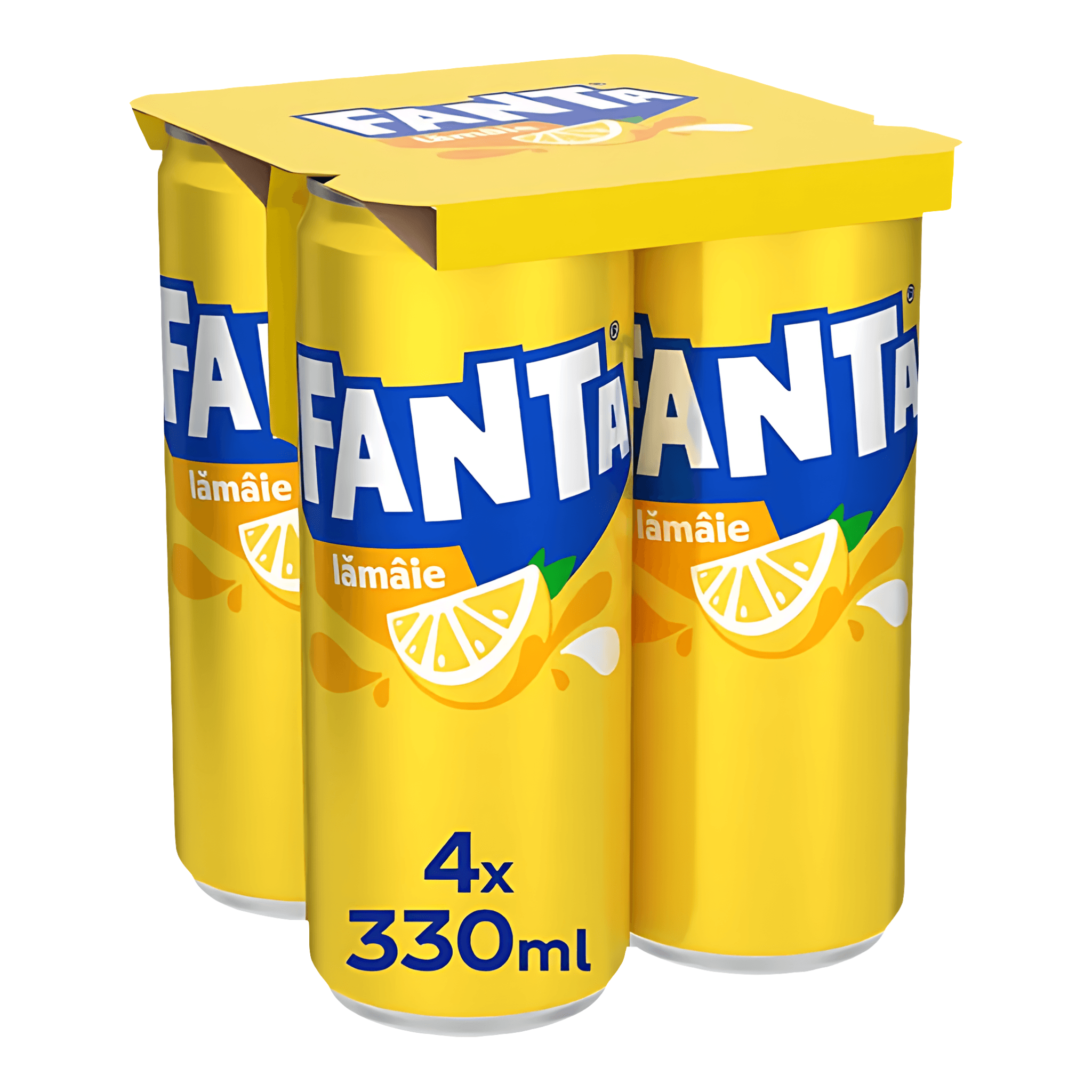 Bautura carbogazoasa Fanta Lamaie, doza, 4 x 0.33 l