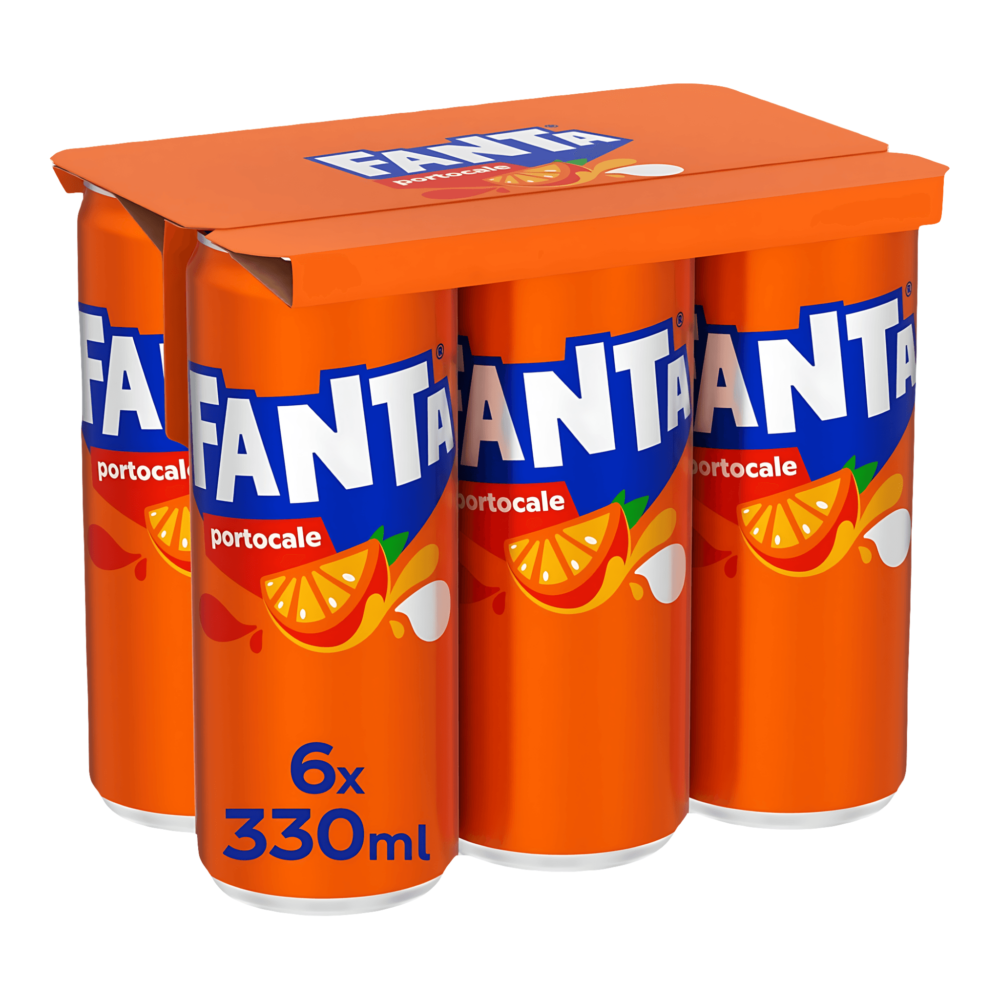 Bautura carbogazoasa Fanta Portocale, 6 x 0.33 l