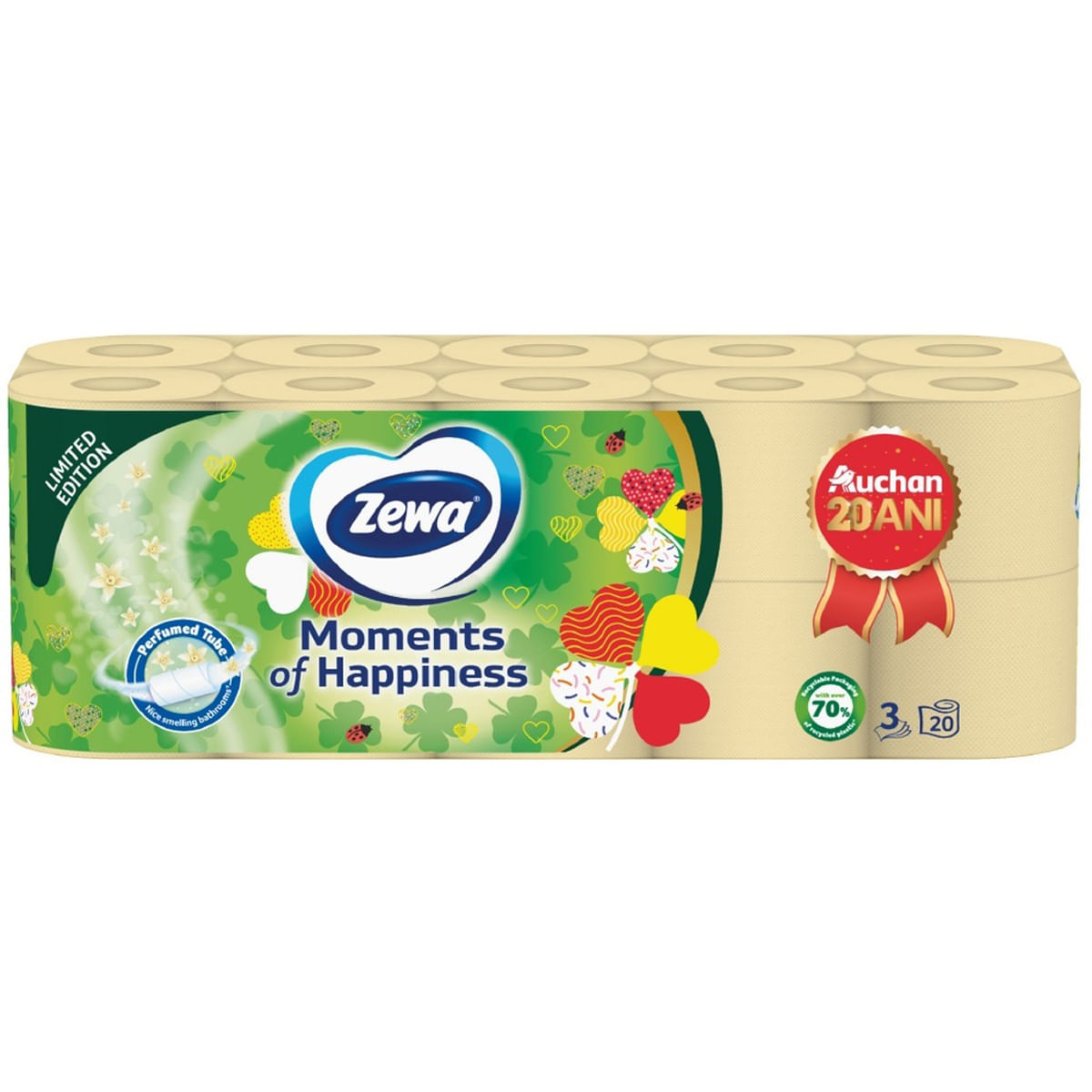 Hartie igienica Zewa Moments of Happiness, 3 straturi, 20 role
