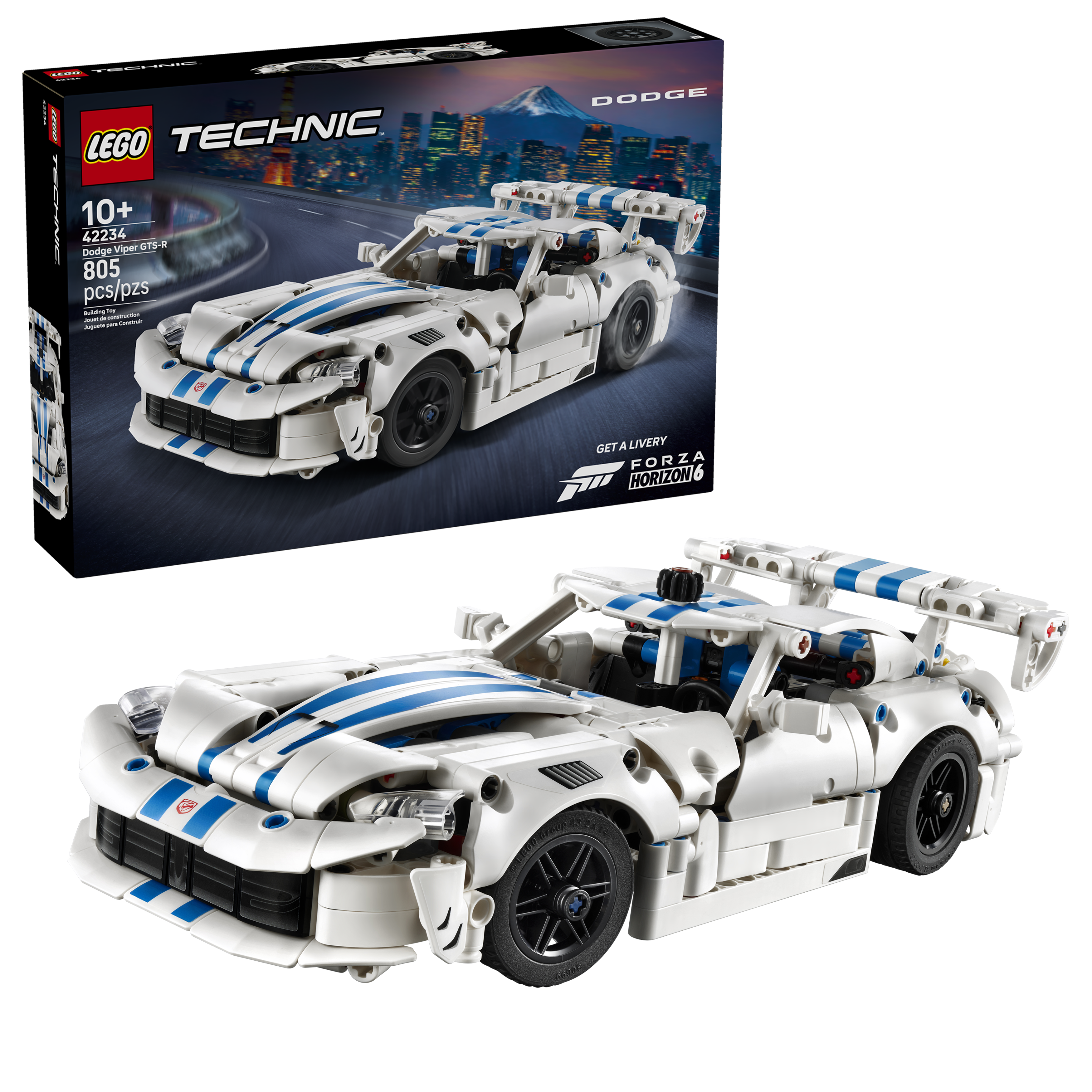 LEGO Technic - Masina sport Dodge Viper GTS-R 42234, 9 ani+, 805 piese