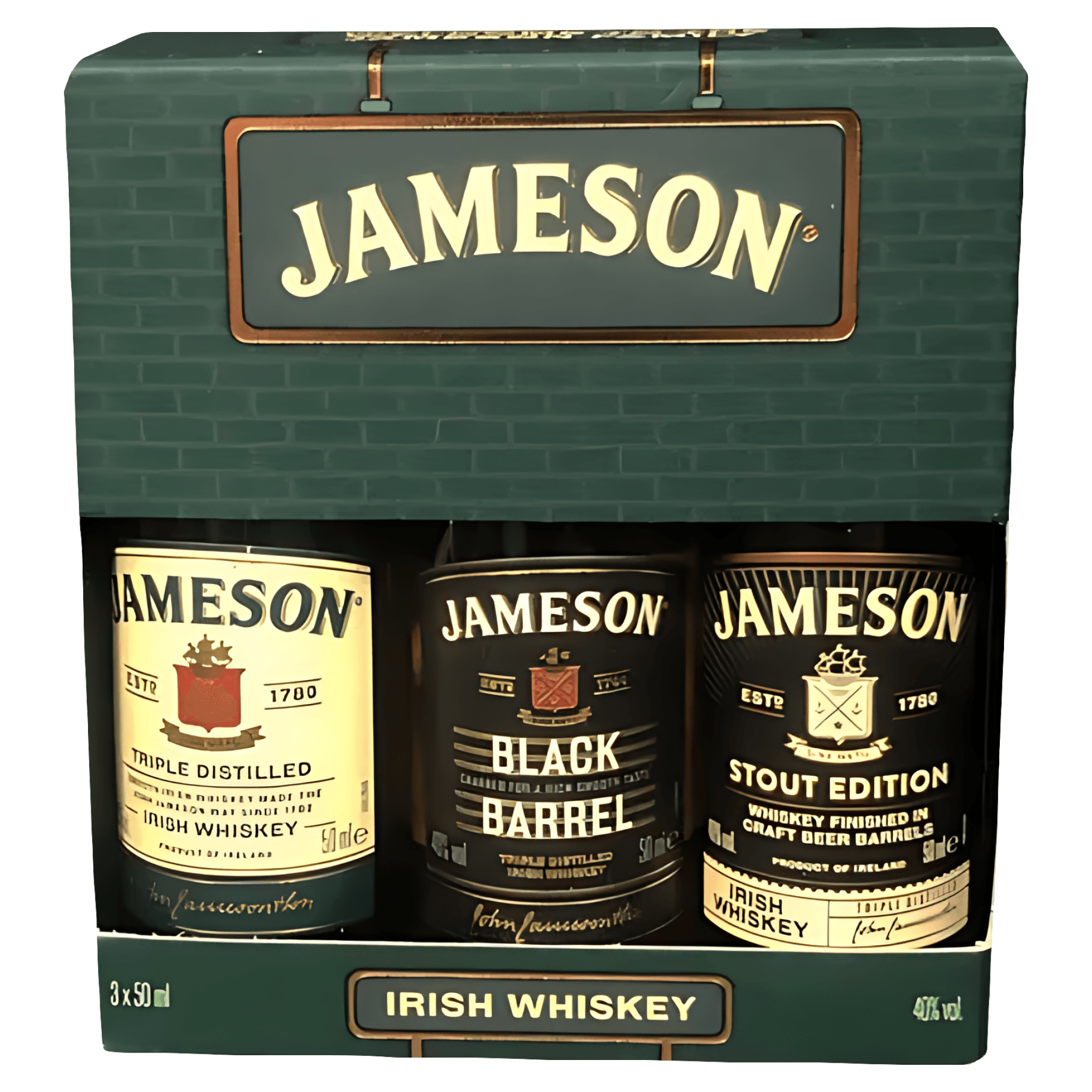 Pachet Whisky Jameson, diverse sortimente, 3 x 0.05 l