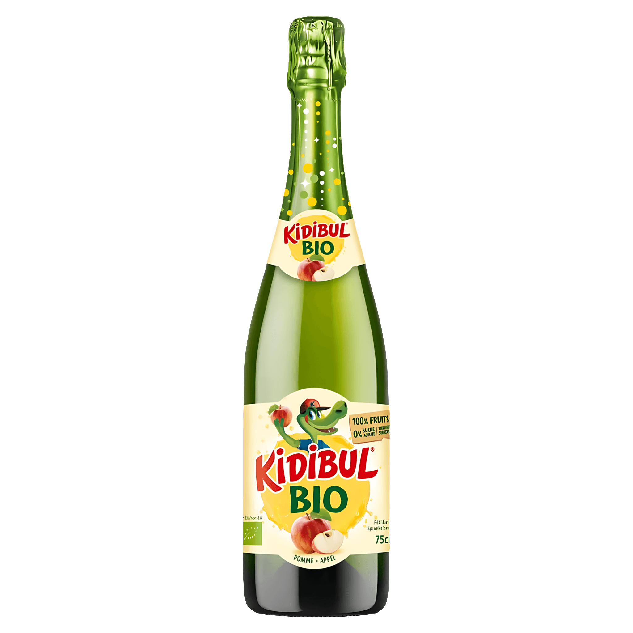Bautura carbogazoasa cu aroma de mere Kidibul bio, 0.75 l